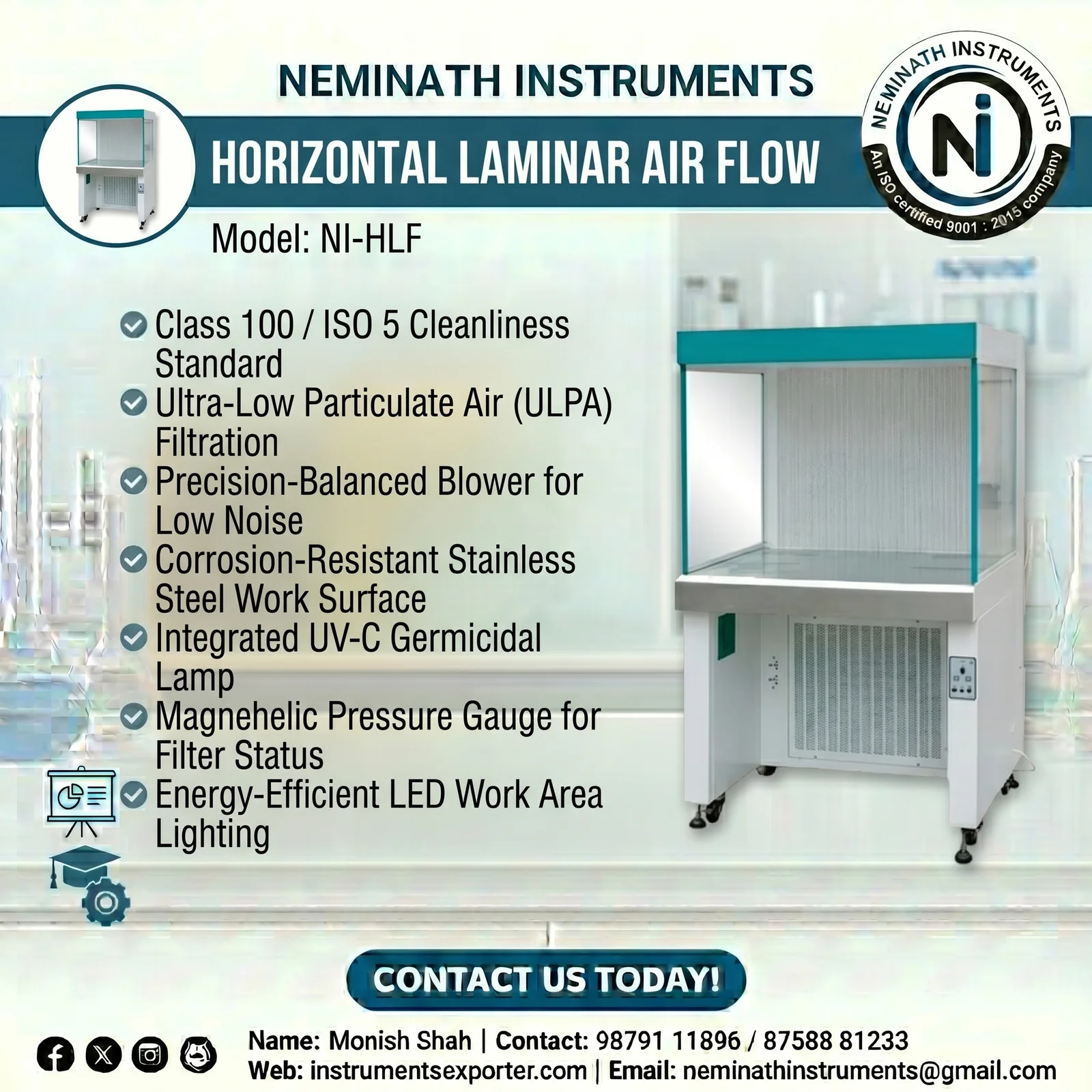 Laminar Air flow Horizontal type